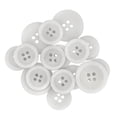 thumbnail image 2 of ButtonMode Regular Suit Buttons 16pc Set includes 4 Buttons measuring 20mm (3/4 Inch) for Jacket Front, 12 Buttons measuring 15mm (9/16 Inch) for Jacket Sleeves and Pants, White, 16-Buttons, 2 of 5