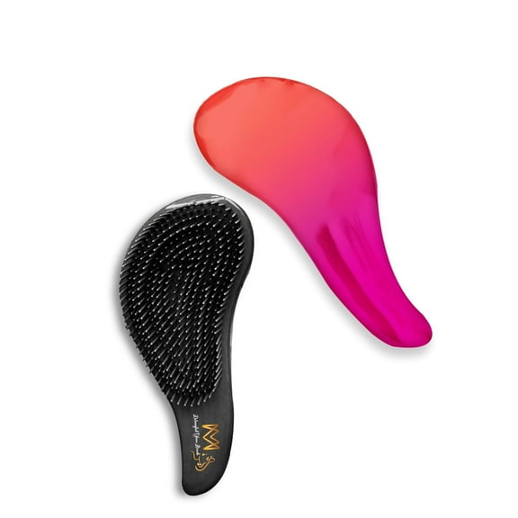 MM Detangler Hair Brush for Curly, Thick, Straight & Natural Hair, Hairbrush for Wet & Dry Hair, Gentle Detangling Brush for Women, Kids & Toddlers with Flexible Bristles