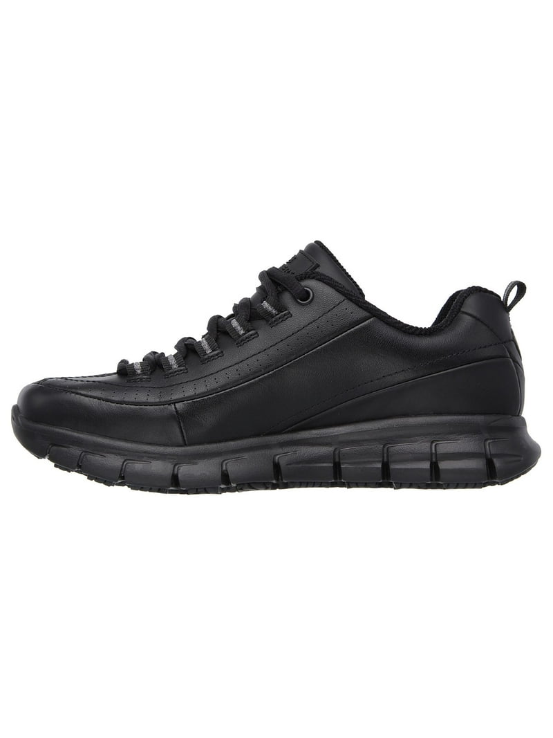 victoria Pronunciar Bombardeo Skechers Work Women's Relaxed Fit Sure Track - Trickel Slip Resistant  Lace-Up Work Shoes - Walmart.com