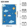 thumbnail image 3 of Cloud and Star Notebooks 2 Pcs 1-subject Journal 60 Sheets A5 College Ruled Paper Detachable Ring 8.3"x5.7", 3 of 8
