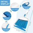 thumbnail image 2 of Mini Broom and Dustpan Set Small Dustpan and Brush Set Whisk Broom and Dustpan Set Small Broom and Dustpan Set for Desk, Home, Kitchen Necessities, Small Dust pan and Brush Set Blue Blue Blue, 2 of 5