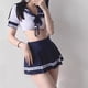 thumbnail image 4 of Disfraz de lencería de cosplay, uniforme de estudiante escolar, blusa ajustada que deja al descubierto el abdomen, falda plisada JK, porno, chica universitaria, cosplay de anime, 4 of 5