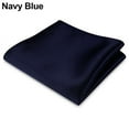 thumbnail image 3 of Anvazise Men's Satin Solid Plain Color Handkerchief Hanky Pocket Square for Wedding Party Dark Blue One Size, 3 of 13