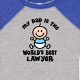 thumbnail image 4 of Inktastic Dad is Worlds Best Lawyer Boys Baby Bodysuit, 4 of 5