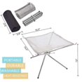 thumbnail image 4 of Camping Campfire Fire Rack Backyard Heating Mesh Fire Pit Rack Folding Wood Stoves Rack Bonfire Frame, 4 of 5