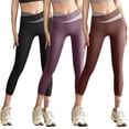 thumbnail image 3 of FLMEI High Waisted Leggings for Women Tummy Control Workout Yoga Pants Womens Shockproof Running Leggings S-XXL, 3 of 9