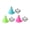 Blue+Green+Pink, variant on tooloflife 1/3/5 Set Silicone Funnel Silicone Collapsible Funnel Set Resin Filter Cup Kitchen Gadgets Easy Clean 3 Colors