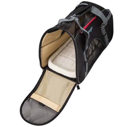 Bergan Wheeled Pet Comfort Carrier, Large, Black/Gray, 19" x 10" x 13"