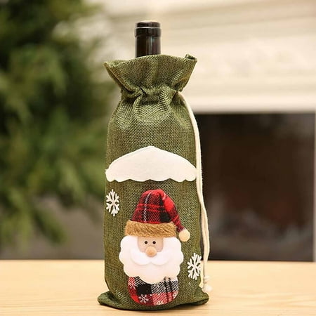 

Foraging dimple Christmas Decoration Santa Claus Bottle Wine Champagne Bottle Bag Gift