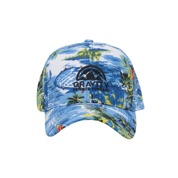 Gravity Outdoor Co. Casquette de Baseball Ajustable à Motif Floral Island - Bleu
