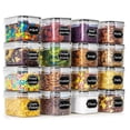 thumbnail image 1 of Set de recipientes de almacenamiento de cereales y alimentos secos Wildone 0,8 L x 16, 1 of 8