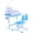 Blue, variant on Desk for Kids Desk and Chair Set Kids Art Desk Drafting Table Desk Set with Adjustable Height, 40-Degree Tiltable Children Desktop, LED Light,Bookstand,Blue