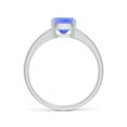 thumbnail image 2 of ANGARA Natural Cushion 1.6 ct Tanzanite Cocktail Ring with Diamonds in 14K White Gold for Women (Size-8x6mm) | December Birthstone, Anniversary, Jewelry Gift for Women | Natural Tanzanite Ring, 2 of 8