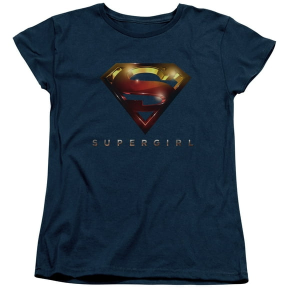 Supergirl Logo Glare Women's T-Shirt Navy