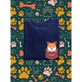 thumbnail image 3 of Cute Pocket Corgi Sweatshirt Men -Image by Shutterstock, Male XX-Large, 3 of 4