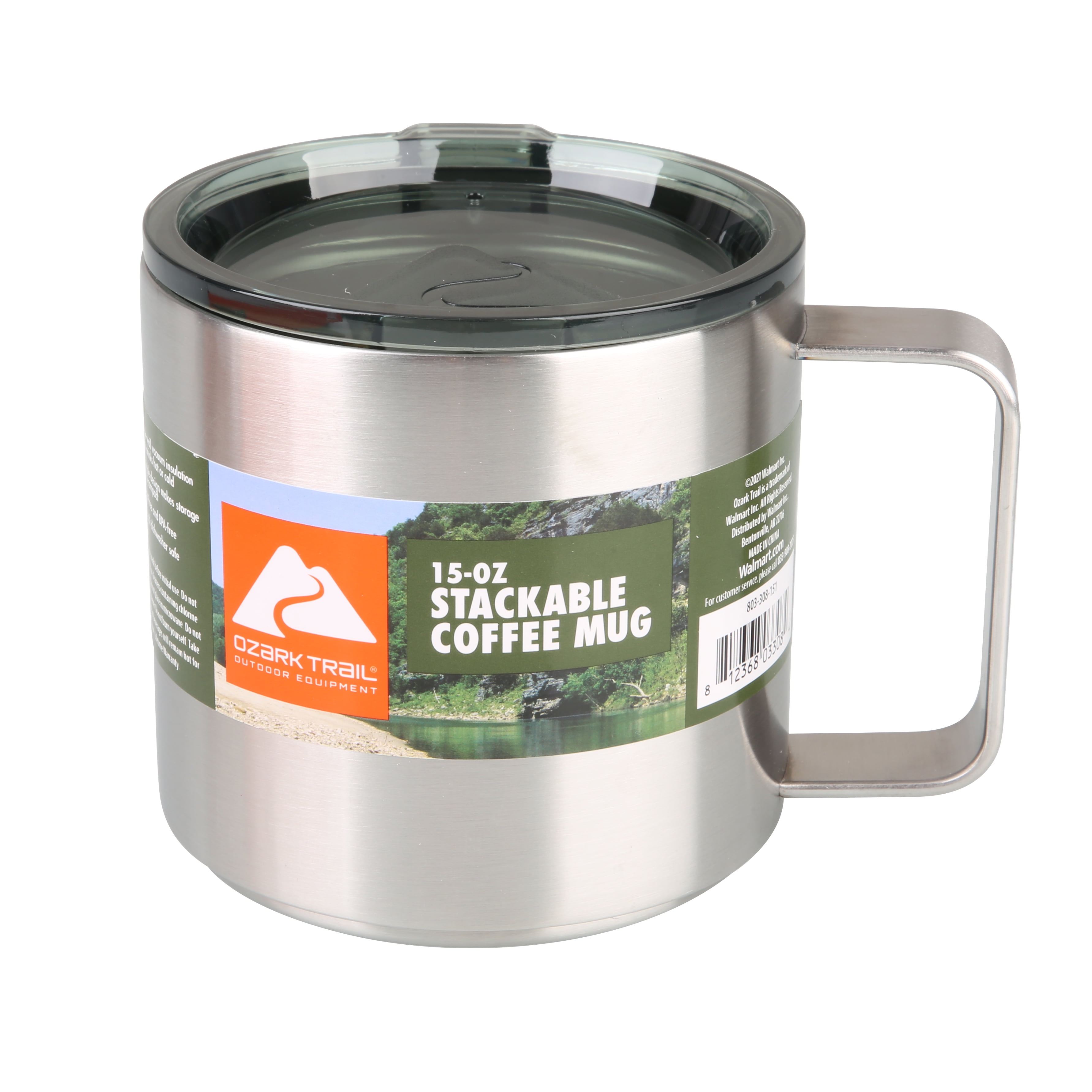 Ozark Trail Double-Wall Vacuum-Sealed Camping Coffee Mug (Stainless Steel –  14oz / 414ml) – GearSuggest