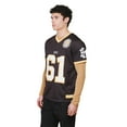 thumbnail image 3 of Brooklyn Cloth Men's Hard Knocks Football Jersey, V-Neck, Short Sleeve, Relaxed Fit, Black,  Large, 3 of 5