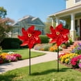 thumbnail image 4 of Jumbo 18.9 Inch Pinwheels (10 Pack) - Extra Sparkly Wind Spinners for Bird Control - Colorful Reflective Garden Decor for Halloween, Thanksgiving, Christmas - Durable Outdoor Windmill Spinners, 4 of 5
