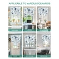thumbnail image 5 of Blue Flowers Tie Up Curtains for Windows 45 Inch Length Balloon Curtains Kitchen Adjustable Balloon Window Shade Watercolor Rustic Retro Floral Leaf Vines Tie Up Bathroom Curtain Window 42"x45", 5 of 6