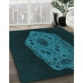thumbnail image 3 of Ahgly Company Machine Washable Indoor Rectangle Transitional Dark Cyan Green Area Rugs, 5' x 8', 3 of 7