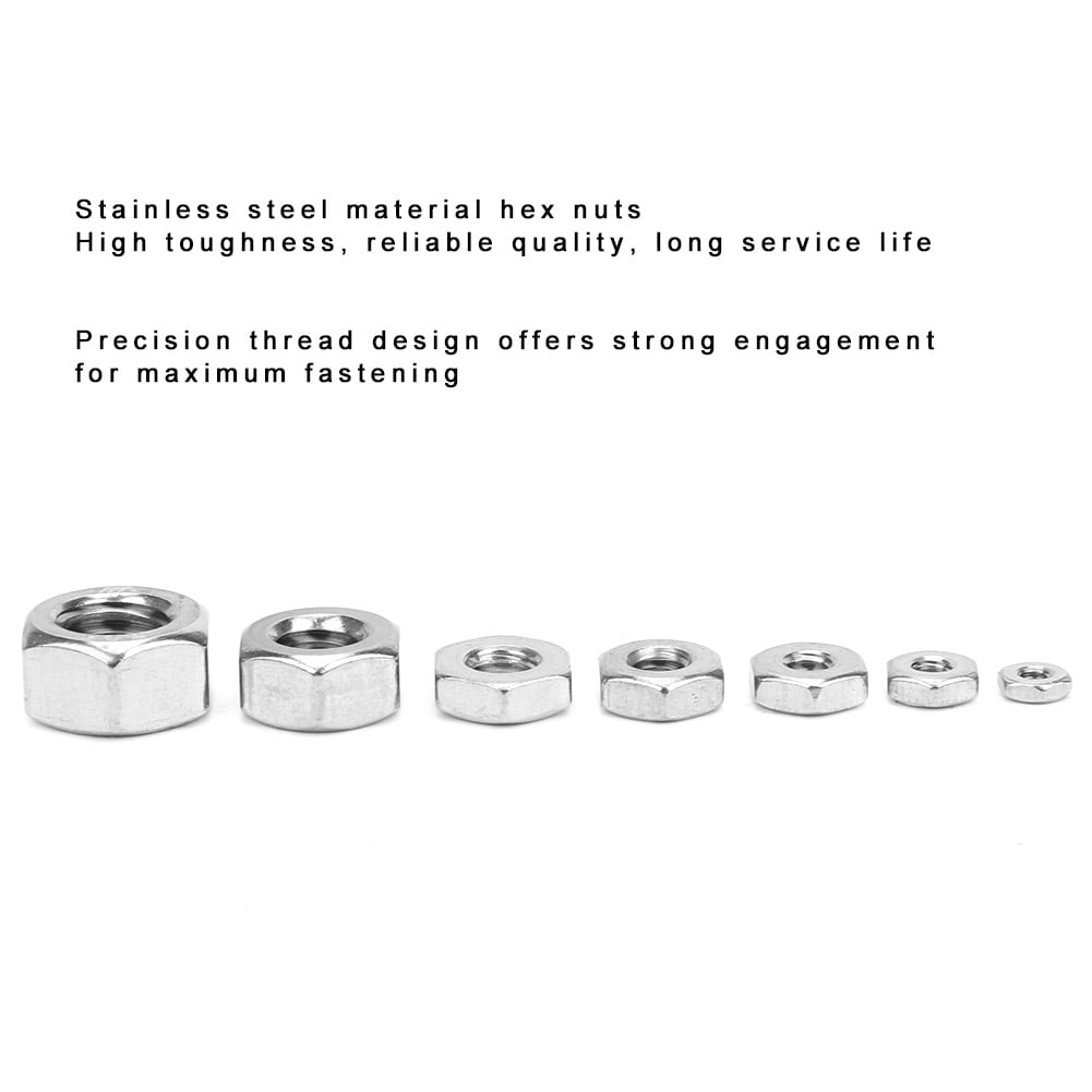 360,Piece Stainless Steel Hex Nuts, UNC Assortment With Storage Case, Durable  Reliable