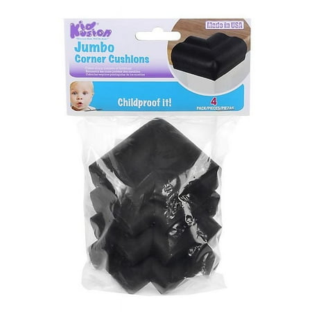 UPC: 0731900060411 | KidKusion 4-Pack Jumbo Soft Corner Cushion in Black