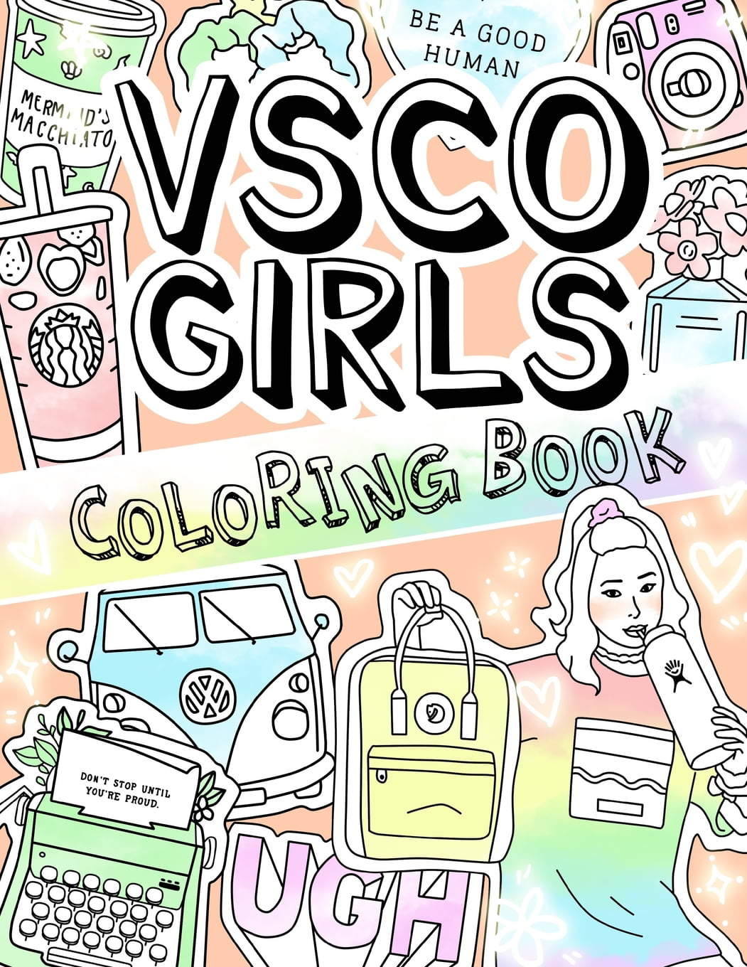 VSCO Girls Coloring Book : VSCO Girl Coloring Book For Trendy And