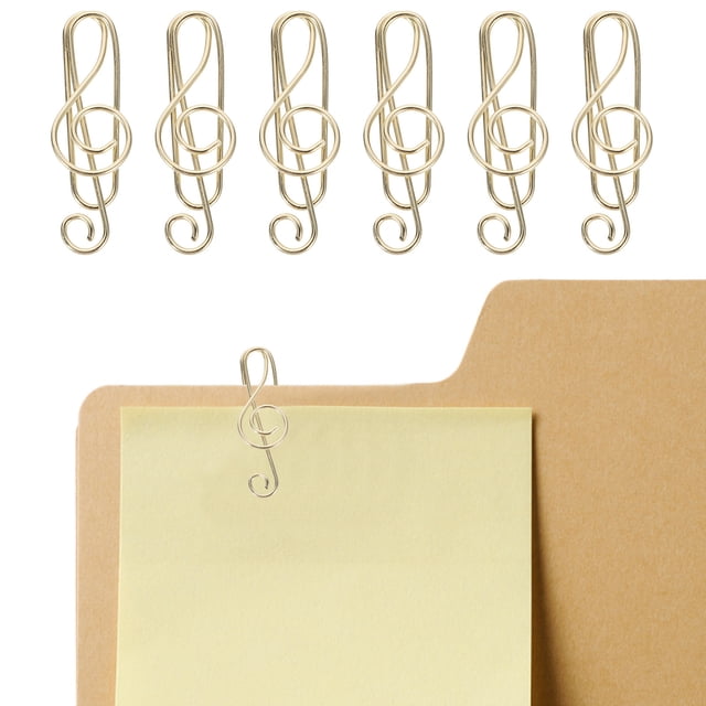 IDEANATEGRATE 50Ud Clips Decorativos De Musical Para Documentos Y Oficina