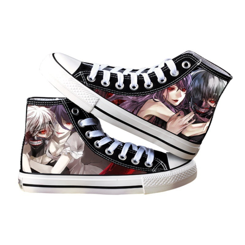 Anime Tokyo Ghoul Canvas Casual Sneakers High Shoes Unisex Cosplay 