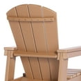 thumbnail image 4 of WestinTrends Malibu 2-Piece Kids Outdoor HDPE Adirondack Chair With Square Side Table Set, Teak, 4 of 15