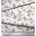 thumbnail image 2 of Soimoi Velvet Fabric Text,Floral & Eiffel Tower Architectural Print Fabric by the Yard 58 Inch Wide, 2 of 3