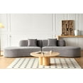 thumbnail image 2 of US Pride Furniture 132.3 inch Large Size Half Moon Design Curved 6-Seat Sofa with High-Density Foam Filled Gray, 2 of 5