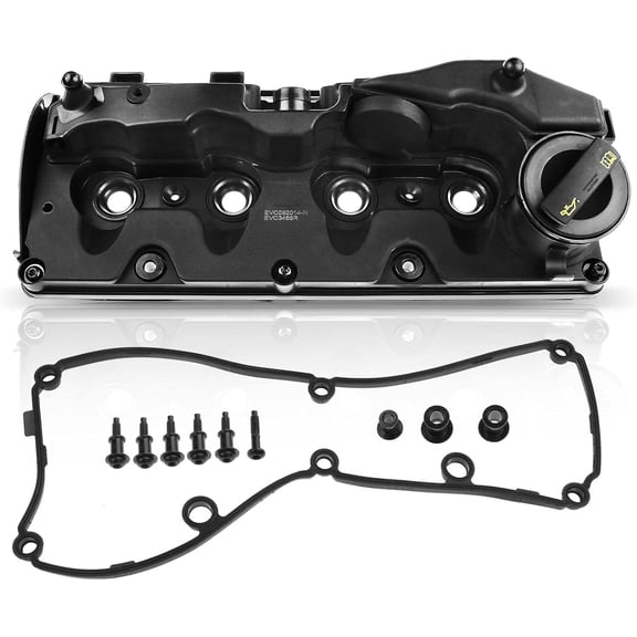 A-Premium Engine Valve Cover with Gasket & Cap & Bolts Compatible with Volkswagen Passat 2012-2014 2.0L Diesel