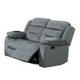 thumbnail image 2 of Niko Manual Recliner Loveseat, Light Gray Velvet, Solid Wood, 60 Inch, 2 of 5