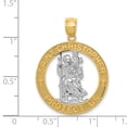 thumbnail image 3 of 14K Yellow & Rhodium With St Christopher Pendant (31.75 X 23.9) Made In United States c4522, 3 of 3