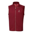 thumbnail image 2 of Men's Cutter & Buck Crimson Washington State Cougars Mainsail Sweater-Knit Full-Zip Vest, 2 of 3