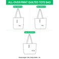 thumbnail image 3 of Lotusprint LLC 2D Print Sleeping Cat on Books Design Quilted Tote Bag, Cute Floral Animal Gift for Cat Lovers, 3 of 4