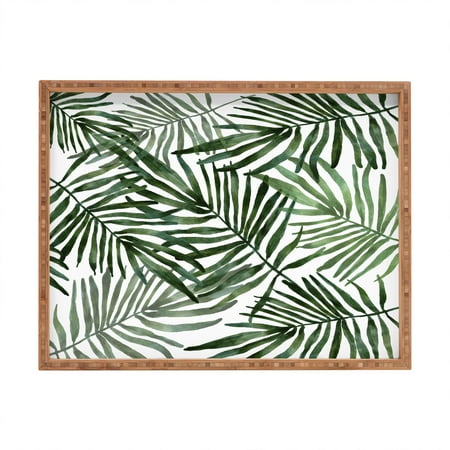 

Society6 Marta Barragan Camarasa Watercolor Simple Leaves 18 x 14 Large Rectangular Bamboo Tray