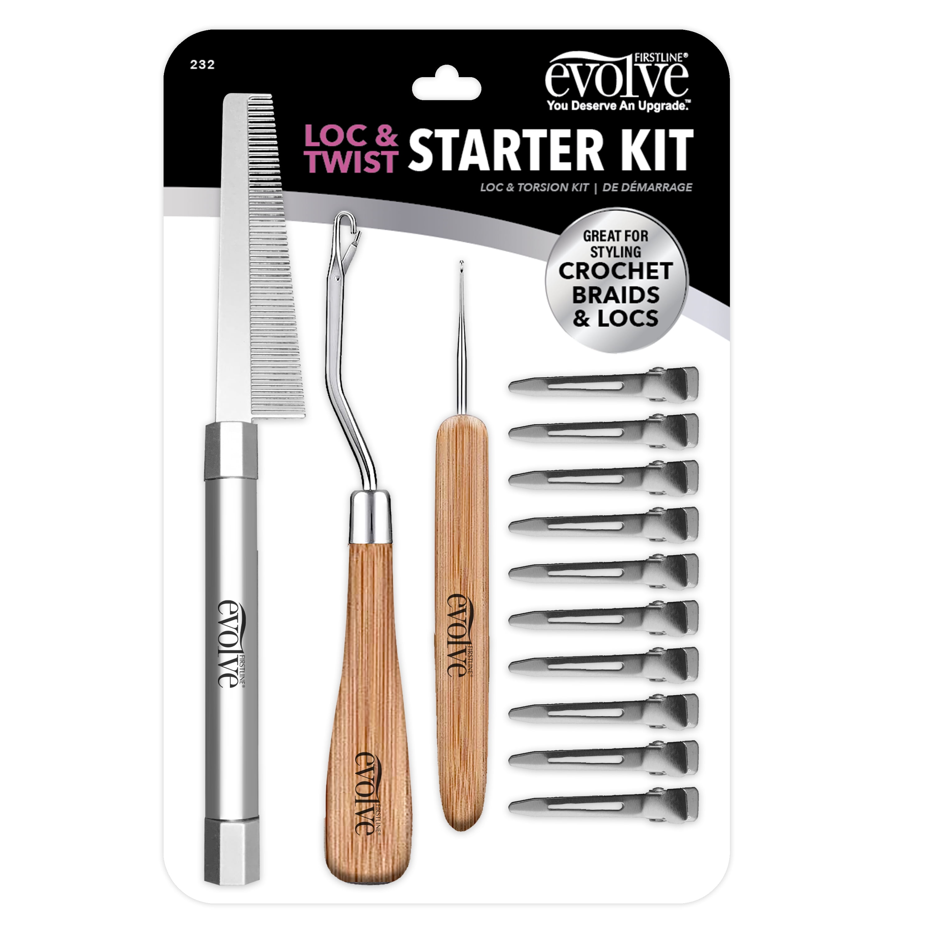 Evolve Crochet and Loc Hair Styling Kit, 14 Count