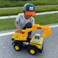 thumbnail image 6 of Waldeal Boys' Excavator Trucker Hat, Adjustable Mesh Snapback Baseball Cap for Toddler Orange, 6 of 6