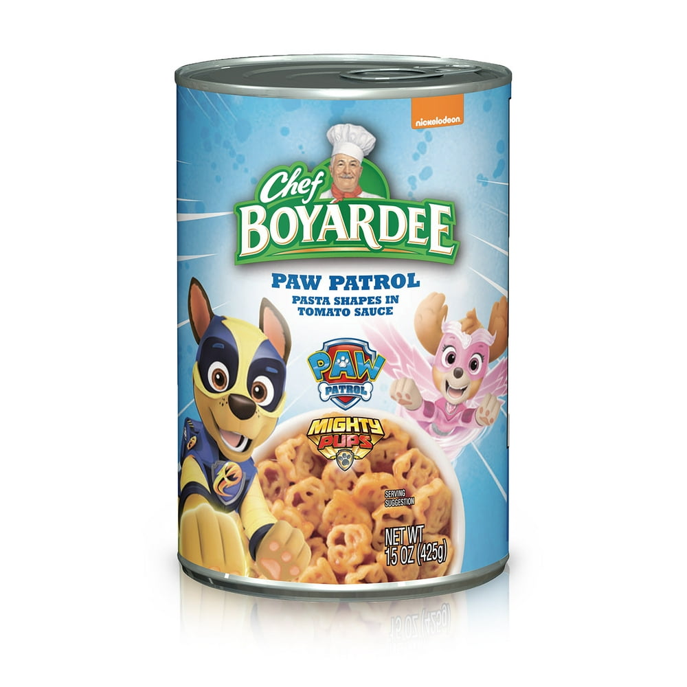 Chef Boyardee Paw Patrol Pasta Shapes in Tomato Sauce, 15oz. Can