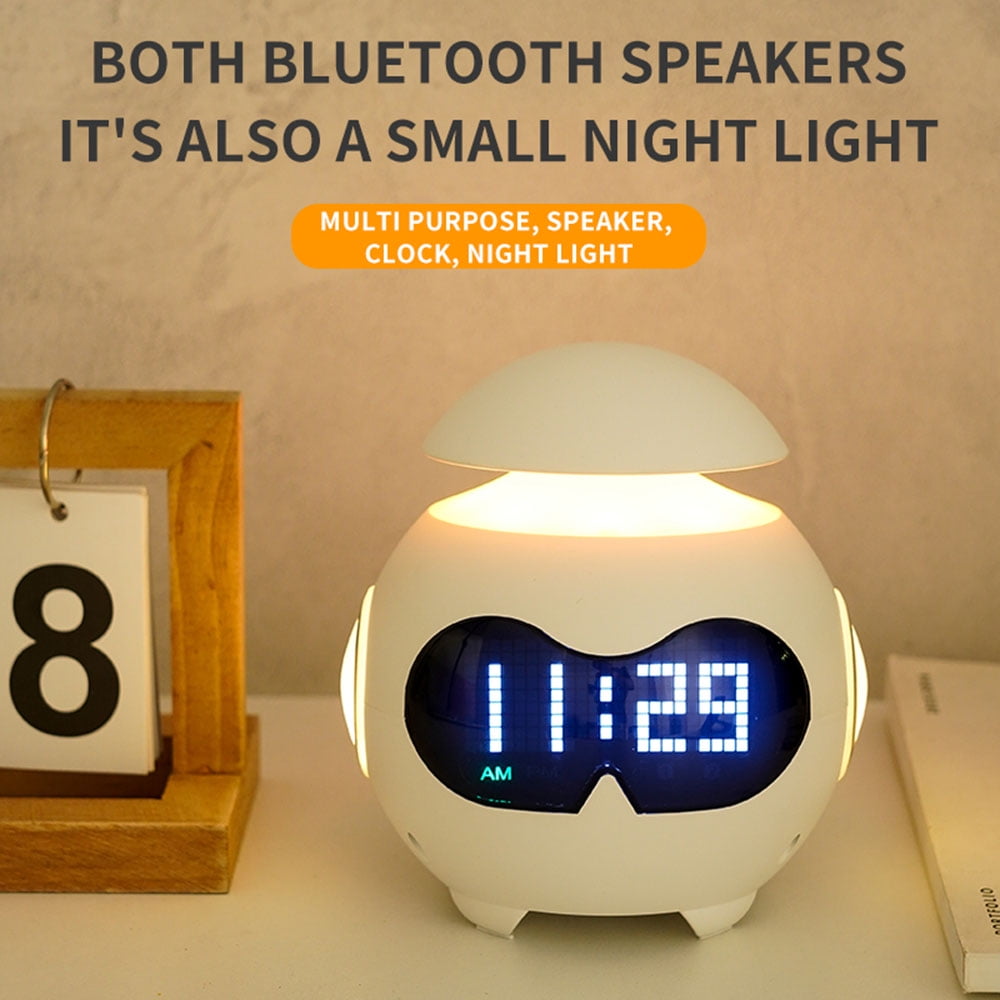 LAPAMAX Digital Smart Alarm Clock Bluetooth HIFI Level Speaker, Music Sync Night lights for Bedside Dorm Office Desk Table Lamp