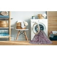 thumbnail image 2 of Ahgly Company Machine Washable Indoor Rectangle Industrial Modern Silver Pink Area Rugs, 8' x 12', 2 of 7