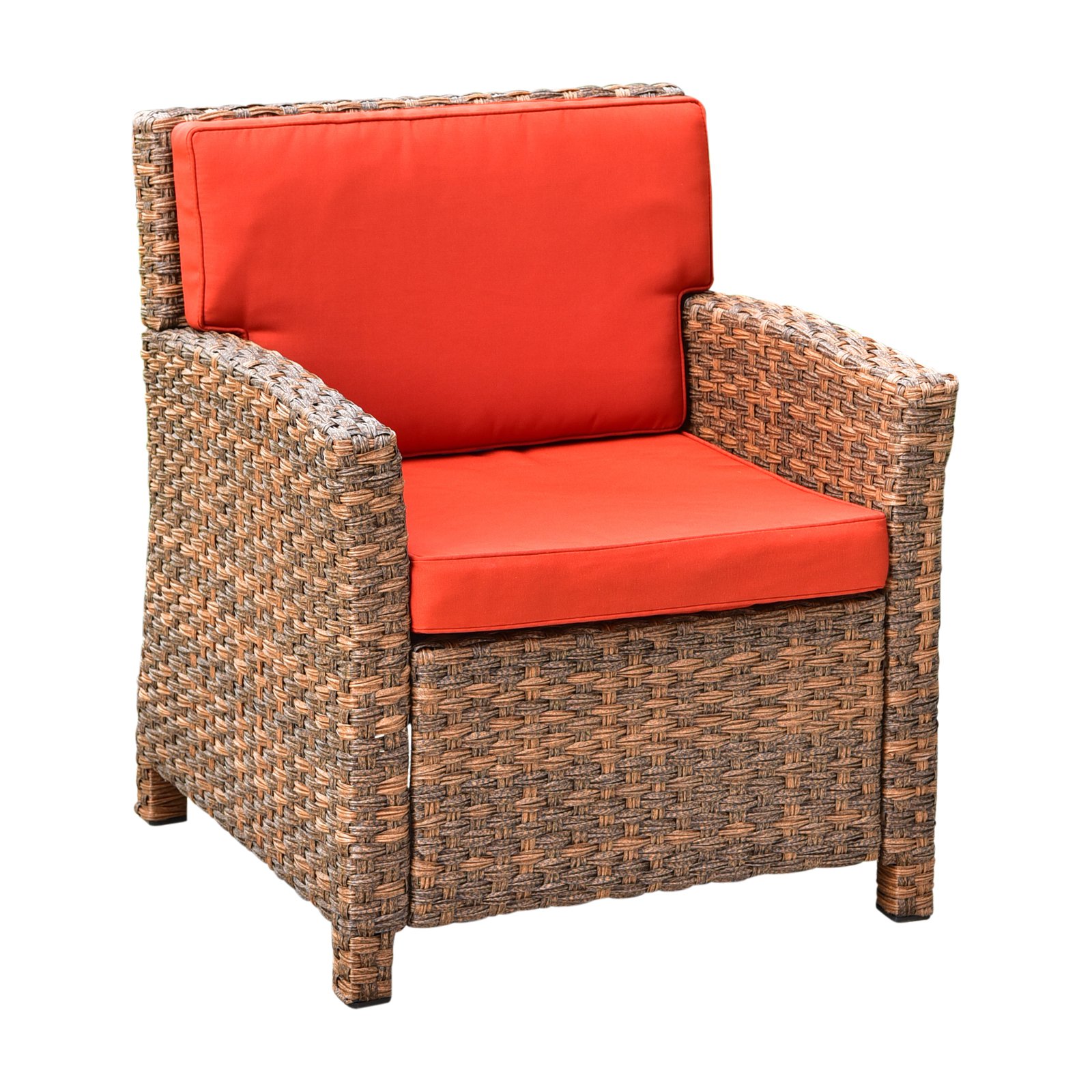 International Caravan Majorca Resin Wicker Patio Chair with Cushion - image 2 of 6