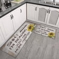 thumbnail image 3 of Kitchen Rugs and Mats Non Skid Washable Vintage Sunflower Wood Text Kitchen Mat and Rug Set,Floor Cushion Waterproof Rug,Rubber Backed Area Rugs for Kitchen Laundry, 3 of 7