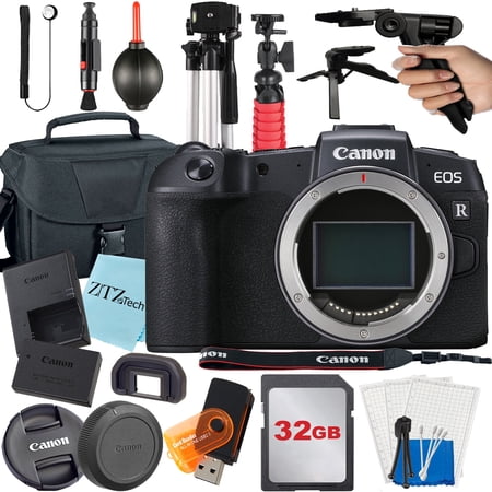 Canon EOS RP Mirrorless Digital Camera (Body Only) with EF Mount Adapter + 32GB + Case + ZeeTech Accessory (International Version)