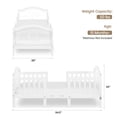 thumbnail image 2 of Dream On Me Rosie 3-in-1 Convertible Toddler Bed with Guardrails, White, 2 of 13