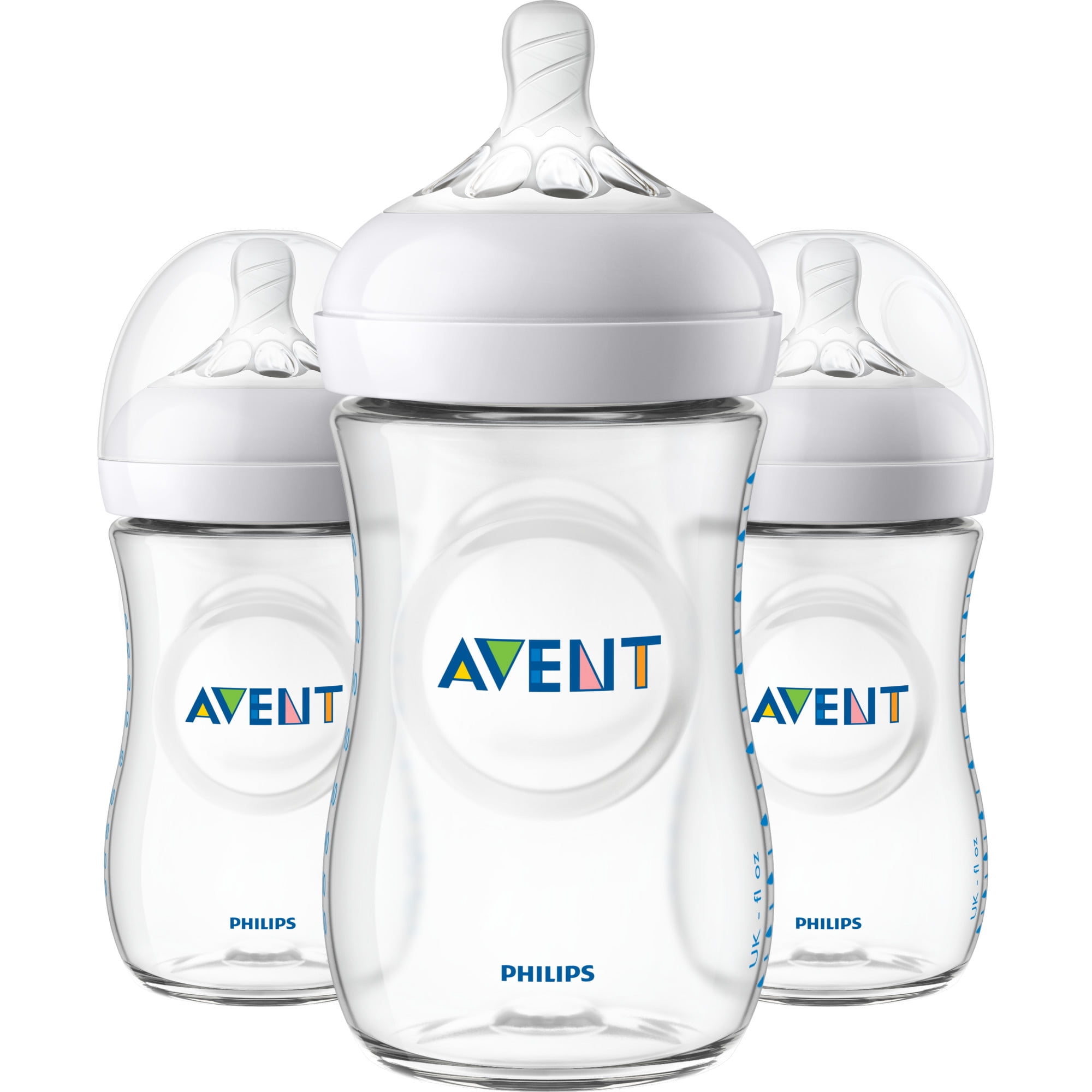 Philips Avent Natural Baby Bottle, Clear, 9oz, 3pk, SCF013/37 Walmart
