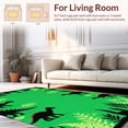 thumbnail image 2 of ODIKA 8'x10' Machine Washable Non-Slip Area Rug, Playful Dinosaur Featuring Stegosaurus and Ferns in Graphic Style High Traffic Rug, Green, 149943, 2 of 7