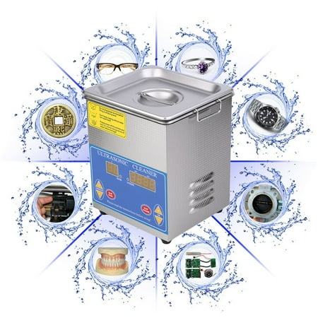 New Professional Stainless Steel 1.3L Liter Industry Heated Ultrasonic Heater Large Timer And Temperature Display